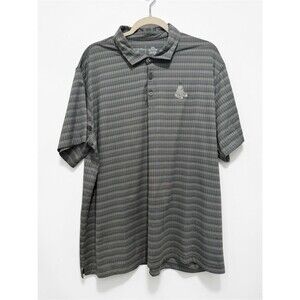 Antigua Boston Red Sox Polo Shirt Men’s 2XL Gray Striped Golf Performance